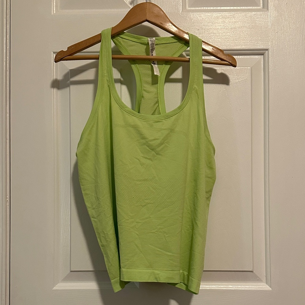 lululemon athletica Lime Green Tank Top
